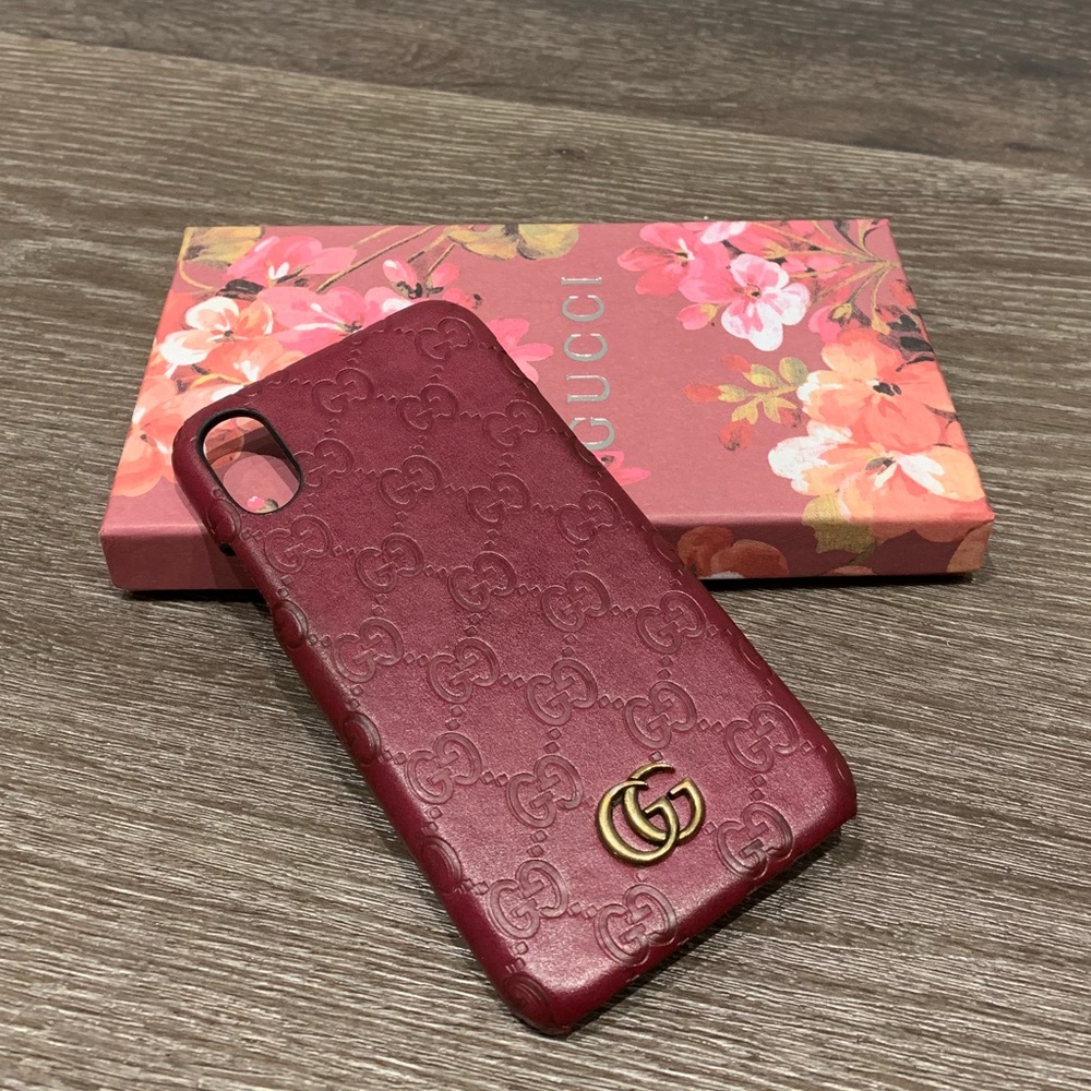 IPhone X Leather Gucci Case
